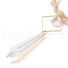 Natural Rose Quartz Chips Hanging Ornaments G-Z051-01C-4