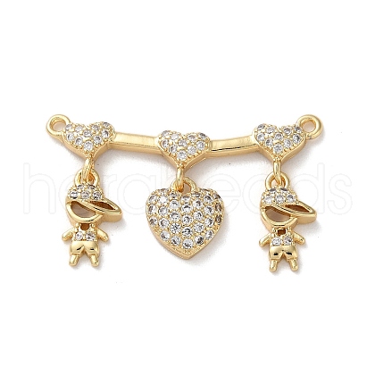 Brass Pave Cubic Zirconia Pendants KK-M287-05G-A-1