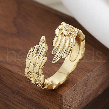 Wing Brass Adjustable Cuff Rings FS-WG2AEB3-02-1
