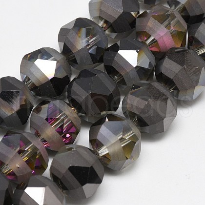 Electroplate Glass Beads Strands EGLA-Q085-8mm-08-1
