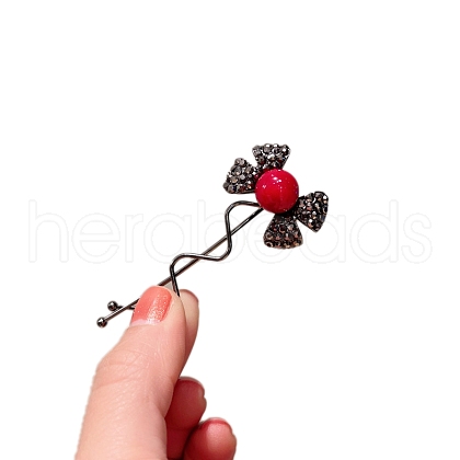Alloy Rhinestone Bobby Pins PW-WG19FA4-04-1