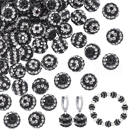 Olycraft 50Pcs Polymer Clay Rhinestone Beads PORC-OC0001-13A-1