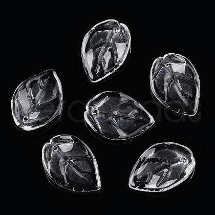 Transparent Glass Petal Beads GLAA-N001-12-1