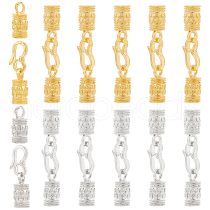   12Pcs 2 Colors Zinc Alloy Hook and S-Hook Clasps FIND-PH0009-20-1