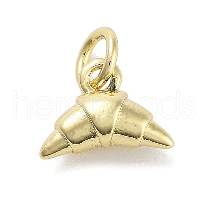 Rack Plating Croissant Brass Pendants X-KK-M293-02G-1