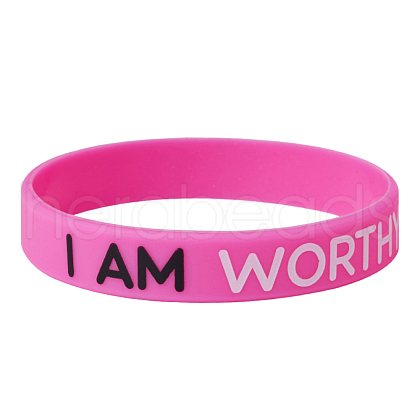 Silicone Wristbands Bracelets BJEW-TW0001-20-01-1