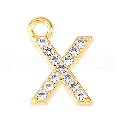 Golden Tone Alloy Rhinestone Pendants PW-WGCC773-24-1