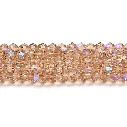 Transparent Electroplate Glass Beads Strands EGLA-A039-T2mm-L12-1