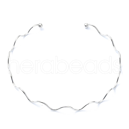Non-Tarnish 304 Stainless Steel Cuff Necklaces NJEW-Z039-02P-1