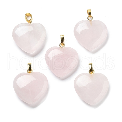 Natural Rose Quartz Pendants G-G956-B05-G-1
