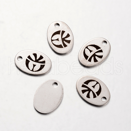 Non-Tarnish Spray Painted Stainless Steel Pendants STAS-I048-I03-1