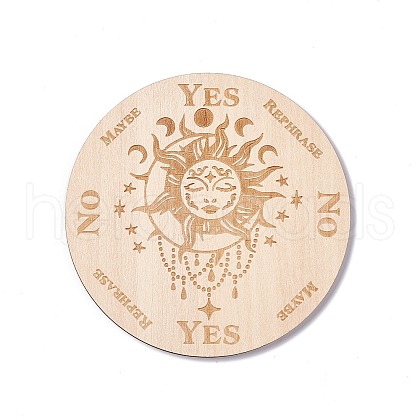 Wooden Carved Cup Mats AJEW-P103-01H-1