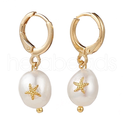 Mother's Day Jewellery Brass Huggie Hoop Earrings EJEW-JE04433-01-1