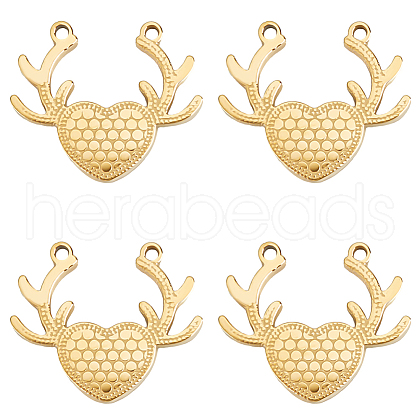 Beebeecraft 8Pcs 304 Stainless Steel Pendants STAS-BBC0003-09-1