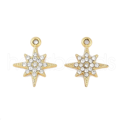 Alloy Crystal Rhinestone Pendants FIND-M018-16G-1