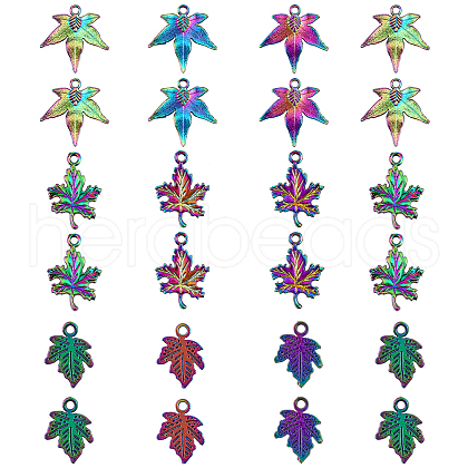 CHGCRAFT 24Pcs 3 Style Plated Alloy Pendants FIND-CA0007-01-1