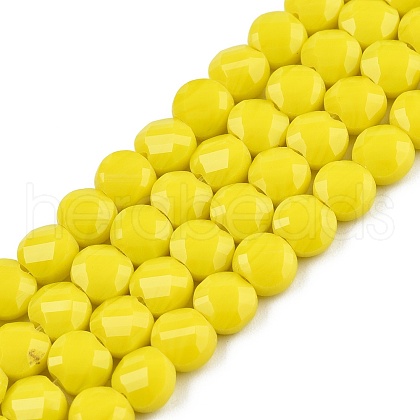 Opaque Solid Color Glass Beads Strands GLAA-N052-06-A05-1