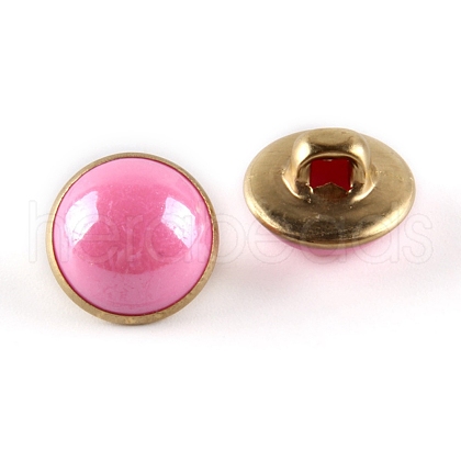 1-Hole Brass Resin Button BUTT-WH0015-35E-1