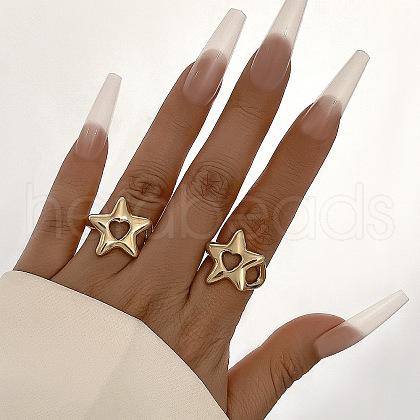 Star Alloy Adjustable Cuff Rings FS-WGD4FE5-04-1