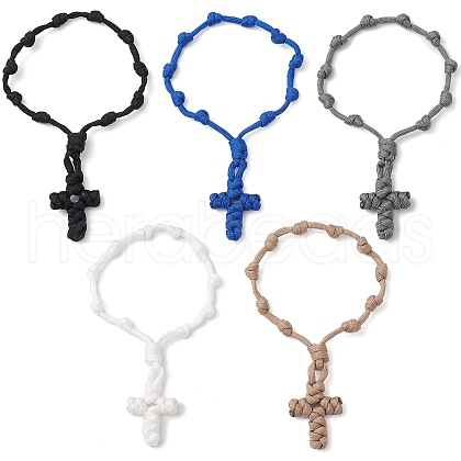 Polyester & Spandex Cord Bracelets BJEW-JB11398-1