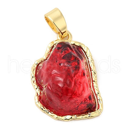 Rack Plating Brass Pendants KK-C033-04G-07-1