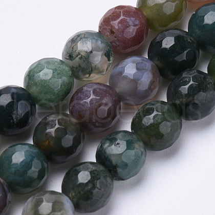 Natural Indian Agate Beads Strands G-S281-23-6mm-1