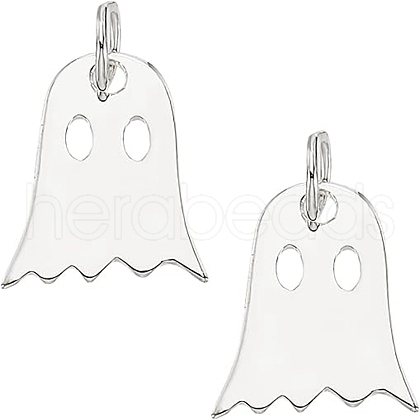 ARRICRAFT 2Pcs Halloween 925 Sterling Sliver Ghost Charms FIND-AR0005-29-1