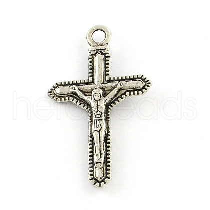 Alloy Crucifix Cross Pendants TIBEP-R336-072AS-FF-1