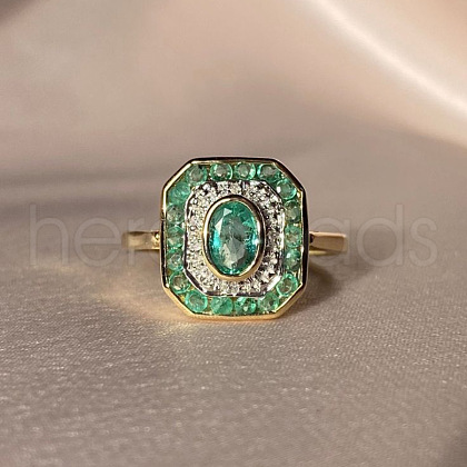 Rectangle Alloy with Rhinestone Finger Rings for Women FS-WGB46A4-02-1