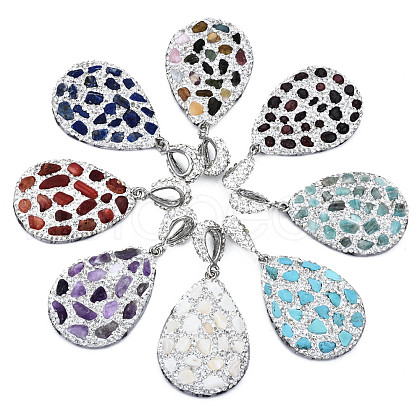 Polymer Clay Rhinestone Pendants RB-S056-11A-P-1