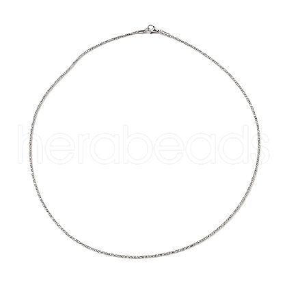 Non-Tarnish 10Pcs 304 Stainless Steel Diamond Cut Snake Chain Necklaces Set NJEW-K254-03P-1