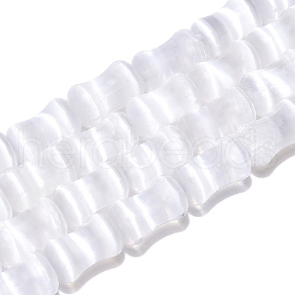 Dyed Natural Selenite Beads Strands G-T138-234A-1
