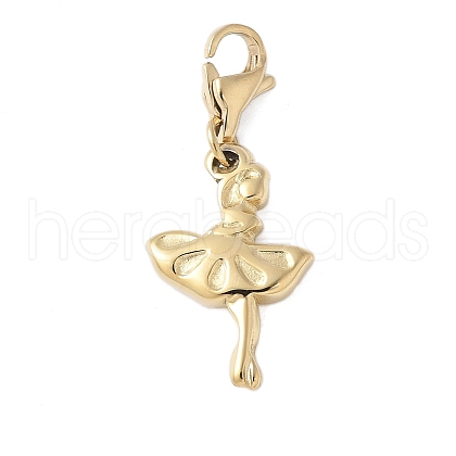 304 Stainless Steel Dancer Pendant Decoration STAS-S165-28G-1