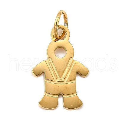 Boy 304 Stainless Steel Pendants STAS-M121-09G-1