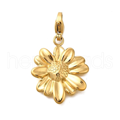Sunflower 304 Stainless Steel Pendant Decorations STAS-R159-31G-1