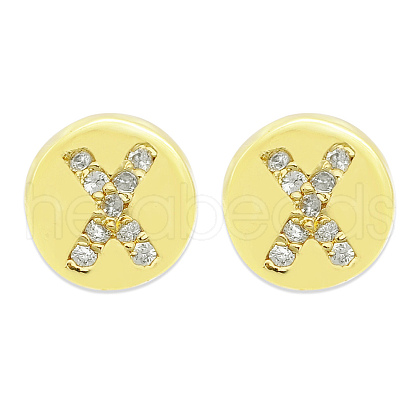Brass Micro Pave Clear Cubic Zirconia Beads KK-T030-LA843-XX3-1
