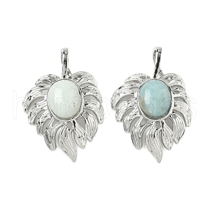 Natural Flower Amazonite Pendants G-L623-04P-08-1