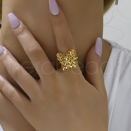 Gold Plated European Style Wheat Lucky Ring Hollow Wedding Jewelry. JC5575-1