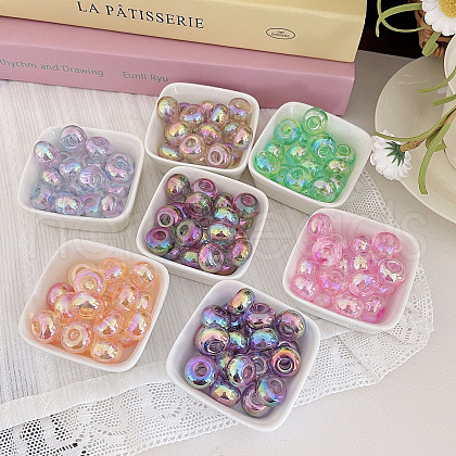 UV Plating Transparent Acrylic Beads OACR-N138-26-1