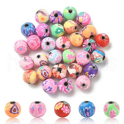 Handmade Polymer Clay Beads CLAY-YW0001-86-1