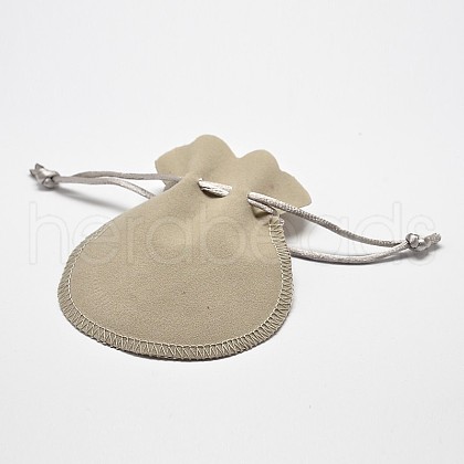Velvet Bags Drawstring Jewelry Pouches TP-O002-C-04-1