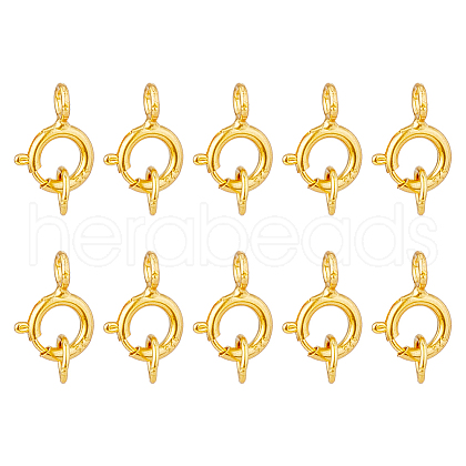 DICOSMETIC 10Pcs 925 Sterling Silver Spring Ring Clasps STER-DC0001-18G-1