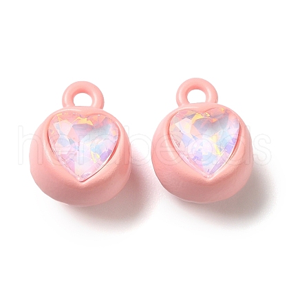 Spray Paint Alloy Rhinestone Pendants PALLOY-S186-11J-1