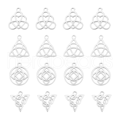 Unicraftale 16Pcs 4 Styles 316 Surgical Stainless Steel Charms STAS-UN0058-25-1
