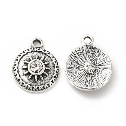 Rack Plating Alloy Rhinestone Pendants PALLOY-P289-55AS-01-1