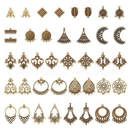 Tibetan Style Alloy Chandelier Components Links and Iron Chandelier Component Links PALLOY-TA0001-56AB-1