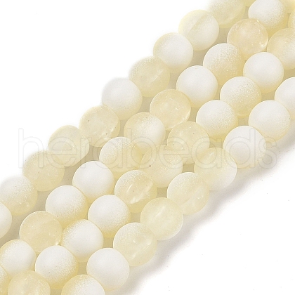 Frosted Crackle Glass Beads Strands X1-GLAA-U001-6mm-M11-1