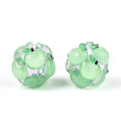 Fruit Round Resin Beads RESI-T059-03K-1
