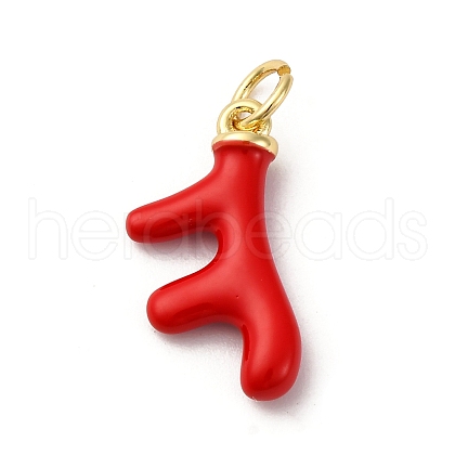 Brass Enamel Pendants KK-Q098-08G-1