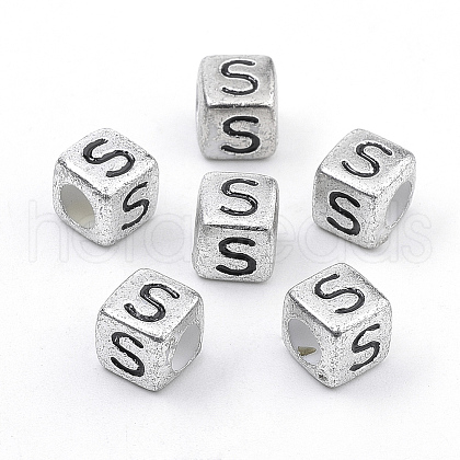 Plated Acrylic Beads X1-PB43C9308-S-1